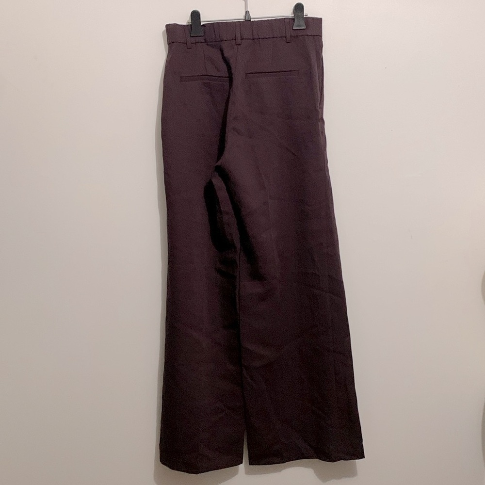 BNWT H&M TAPERED PANTS in Burgundy size 8 - Picture 4 of 4